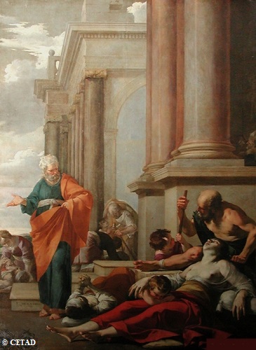 Saint Pierre guérissant les malades de son ombre